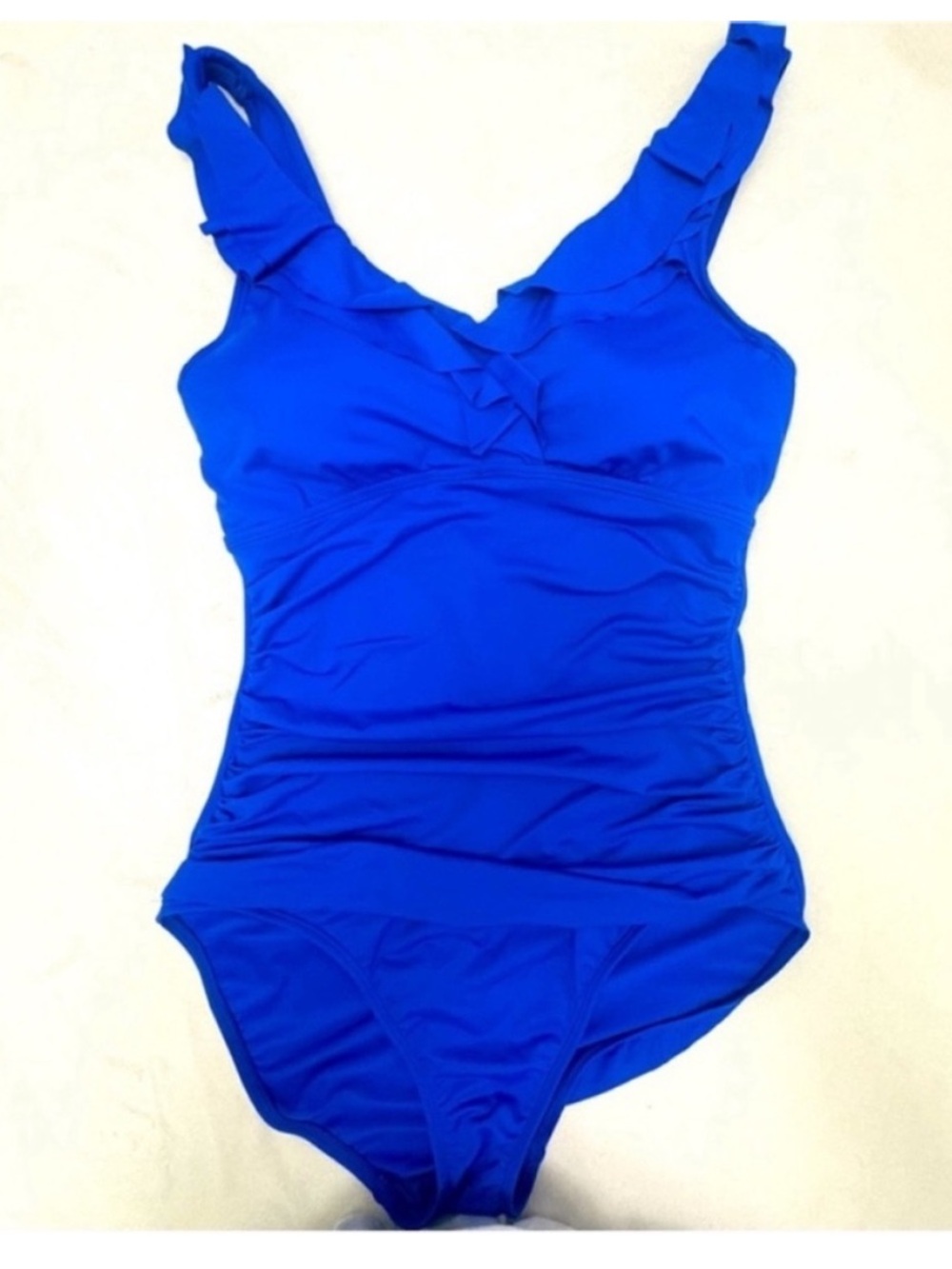 Lauren Ralph Lauren Royal Blue Ruffled One-Piece Swimsuit Size 10